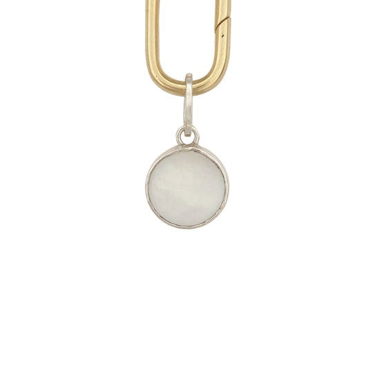 Small Mother of Pearl Round Charm