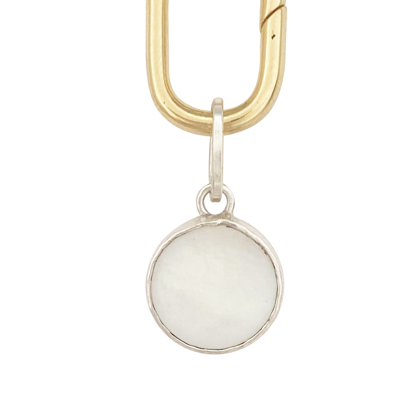 Small Mother of Pearl Round Charm
