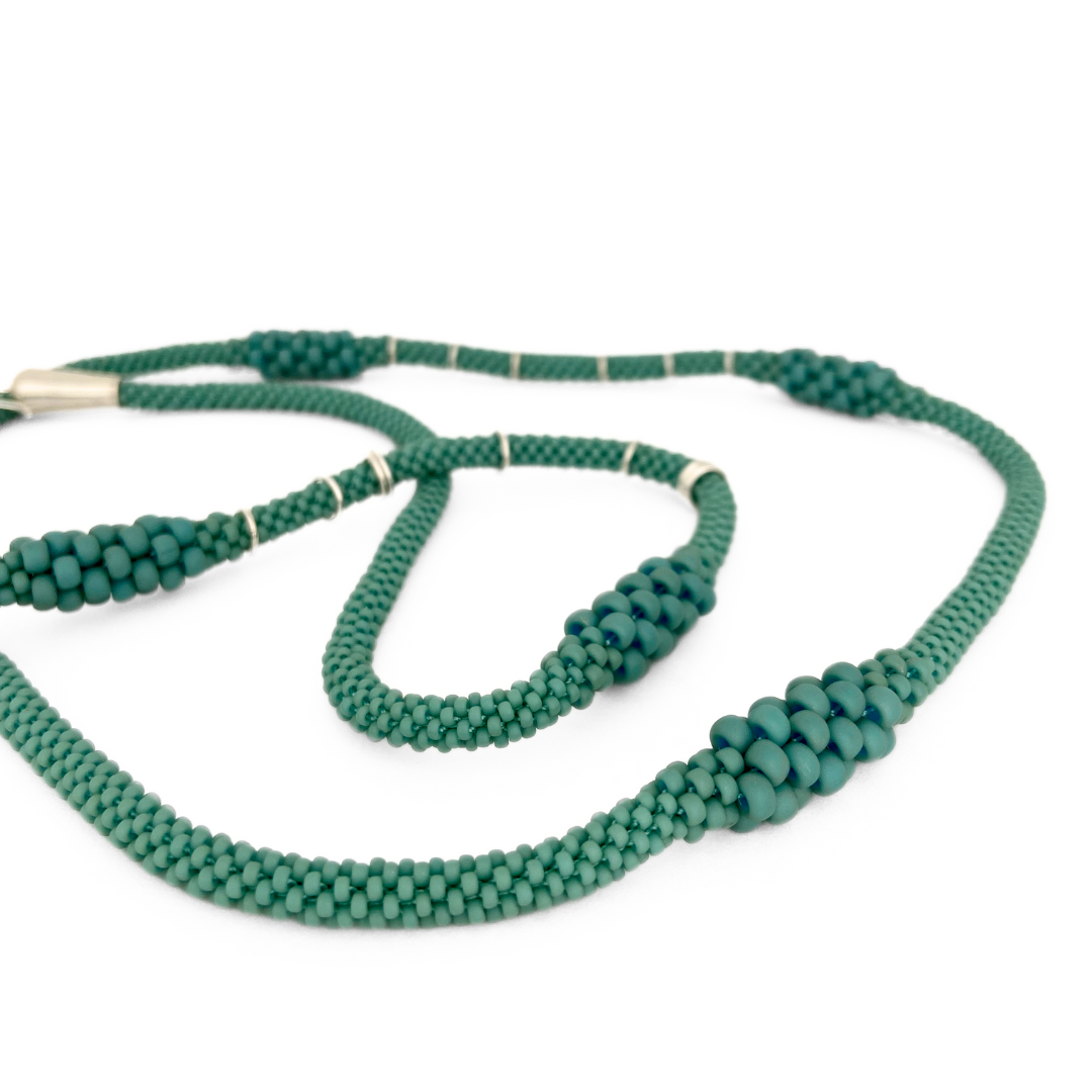 Long woven necklace