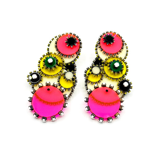 Pink Rays Earrings