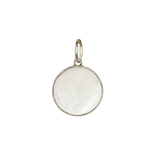 Large Mother of Pearl Round Charm