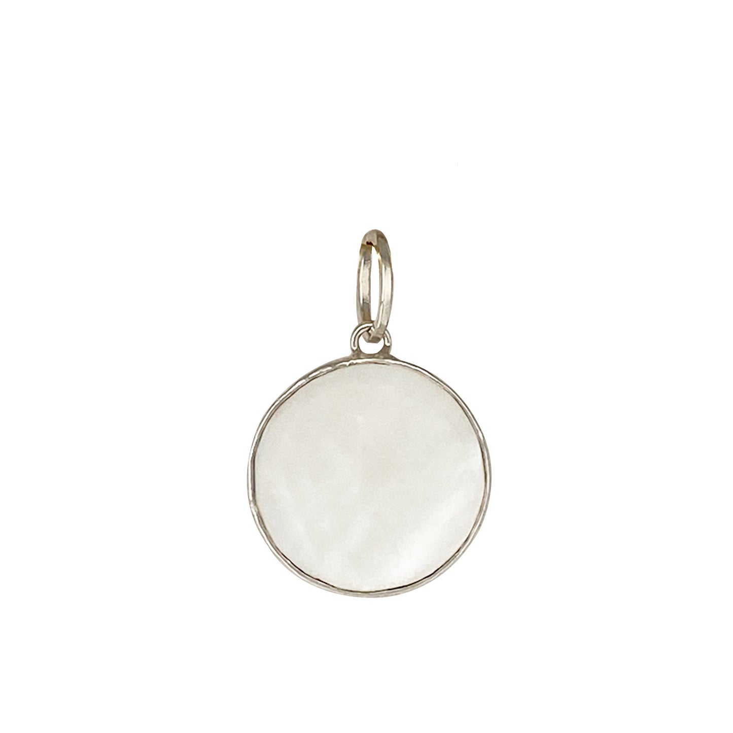 Large Mother of Pearl Round Charm