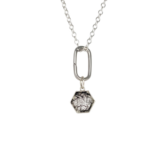 Hexagon Tourmalated Quartz
