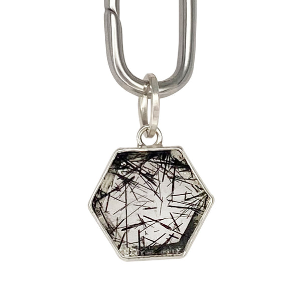 Hexagon Tourmalated Quartz