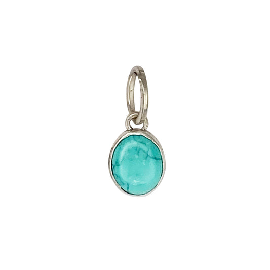 Small Round Turquoise Charm