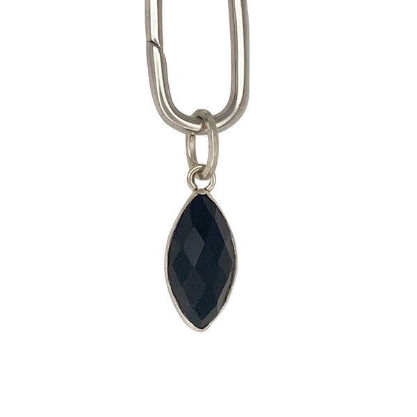 Marquise Shape Jet Black Charm
