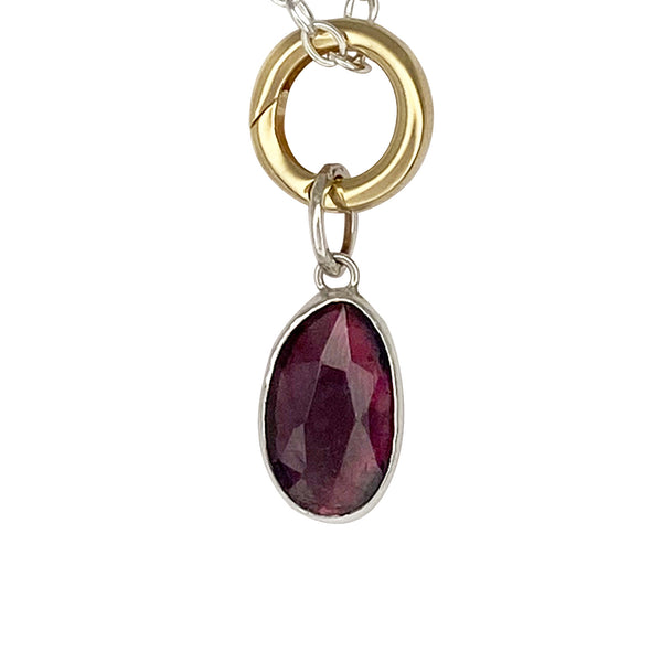 Dark Purple Tourmaline Charm