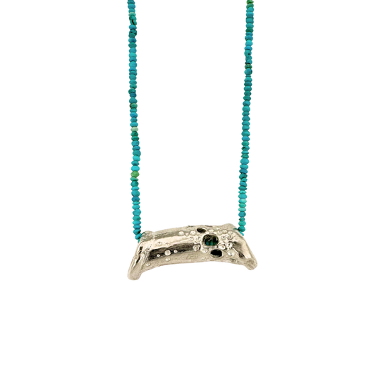Turquoise Beaded Coral Necklace