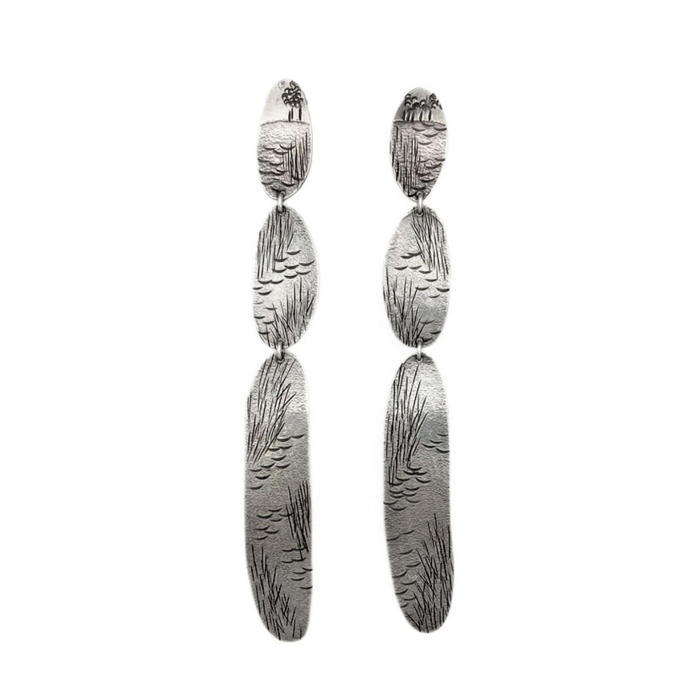 Silver Landscape Earrings 85