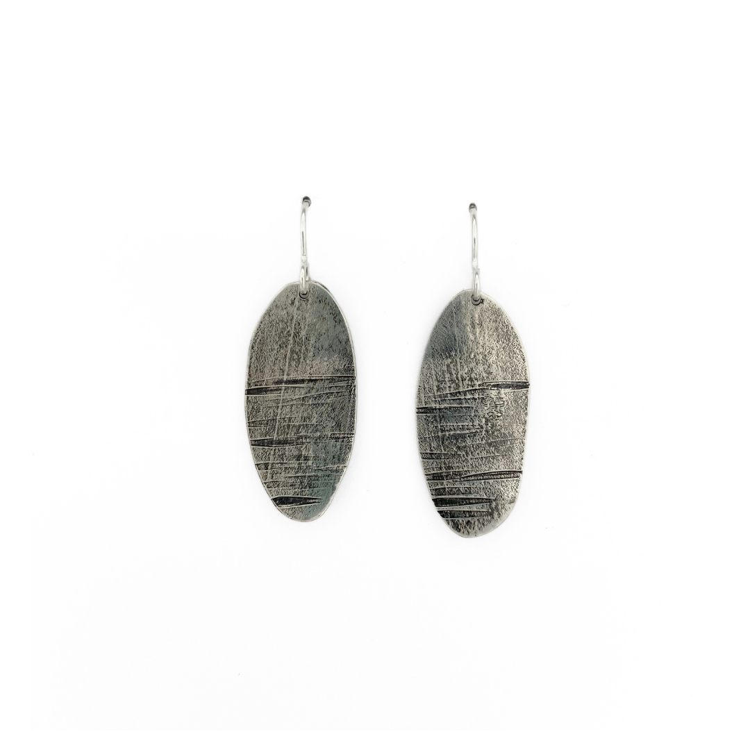 Silver Landscape Earrings