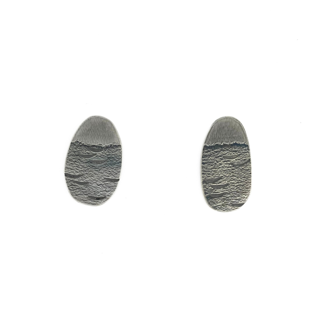 Silver Landscape Earrings