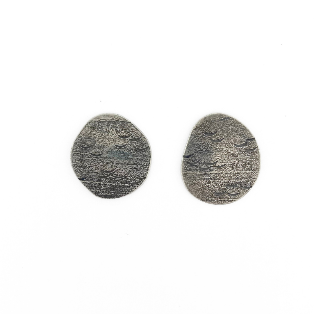 Silver Landscape Earrings