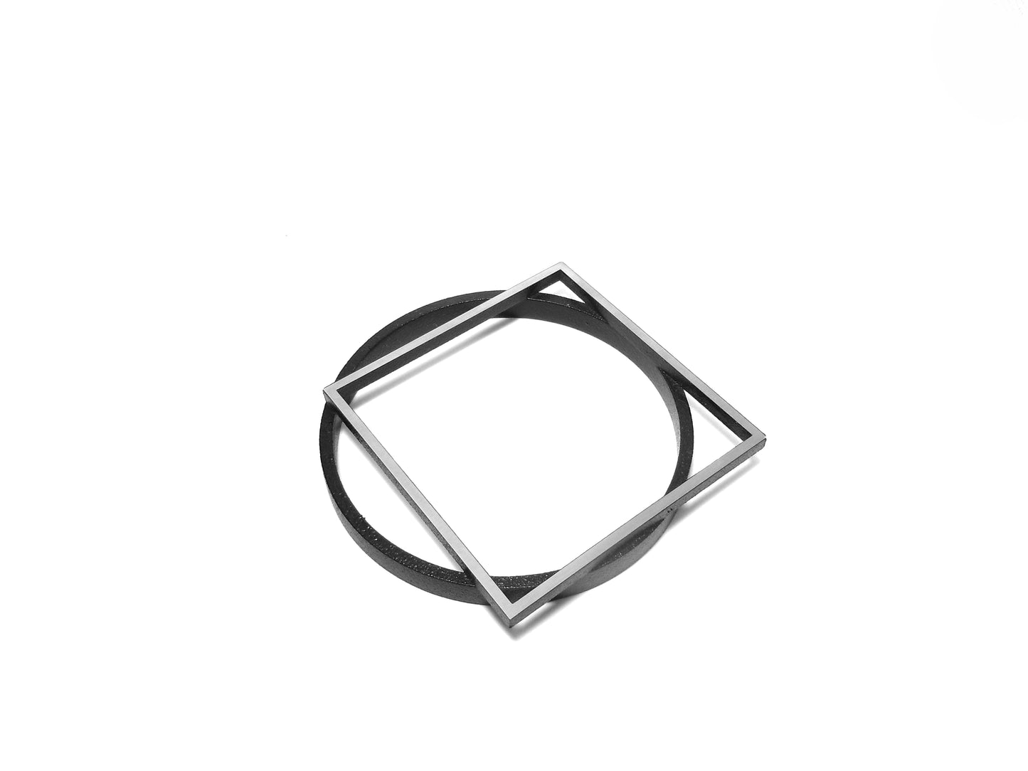 Circle and Square Collection 6 Bracelet - Red Oxidized