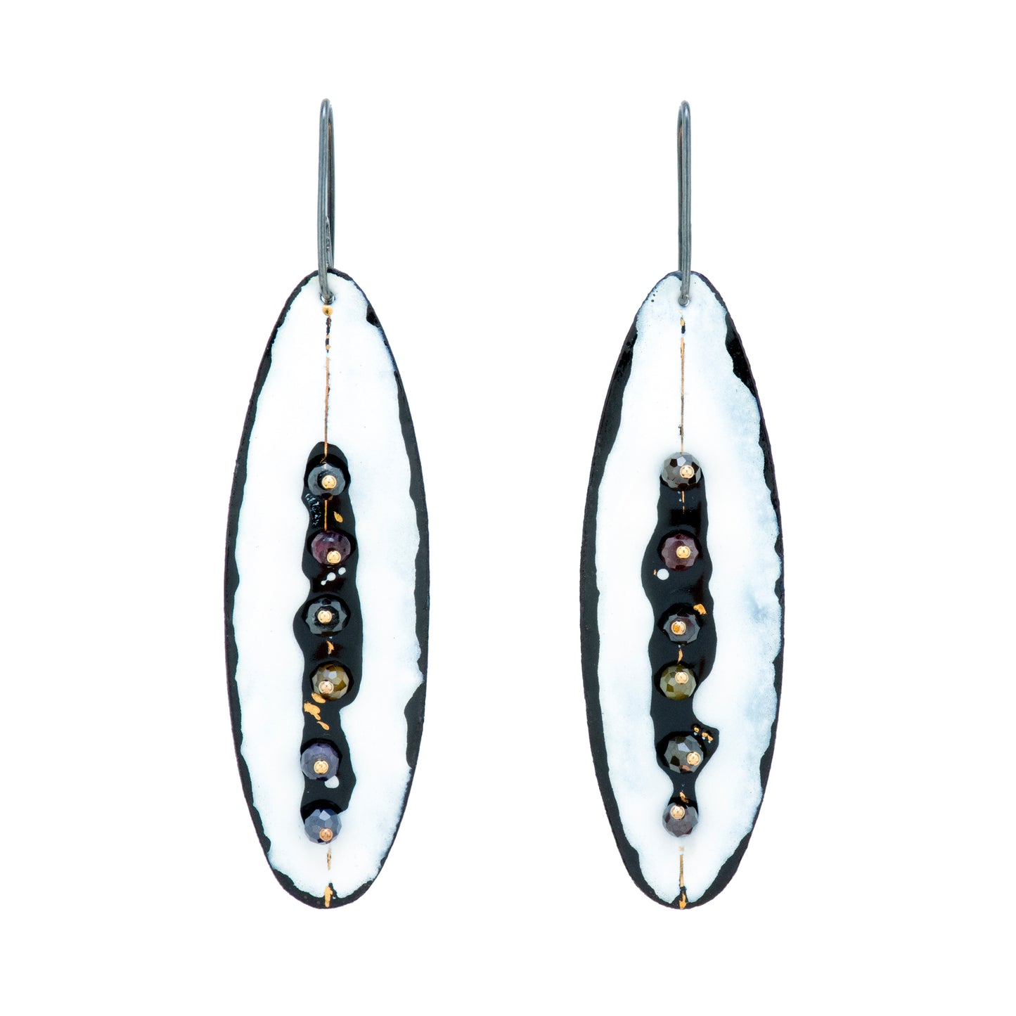 Gray Gem Earrings