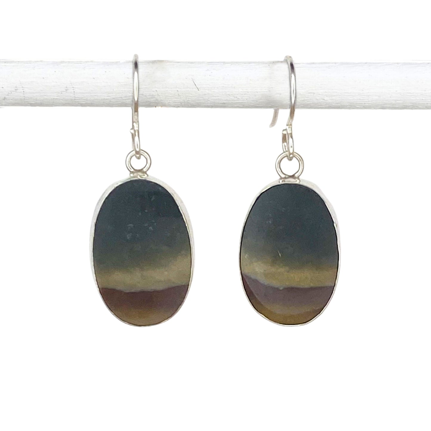Landscape Jasper Earrings with Sun