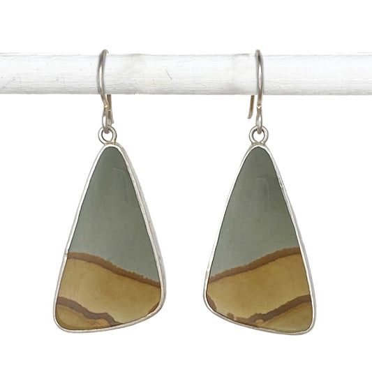 Landscape Jasper Earrings with Trees