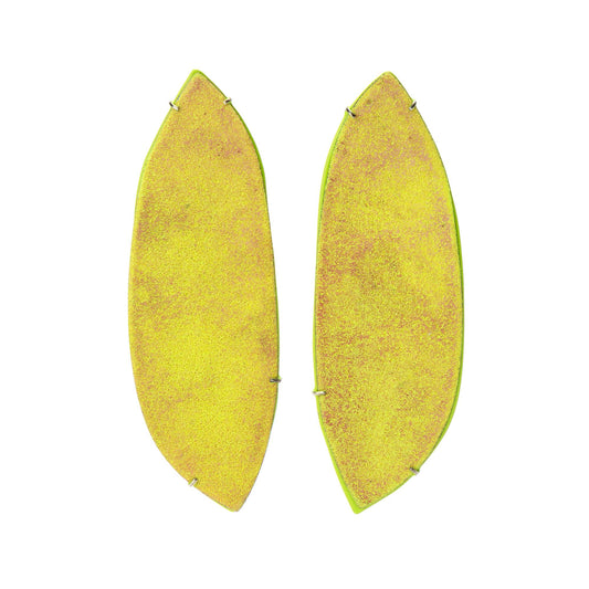 Illuminated Slice Earring (Neon Yellow+Chartruese)