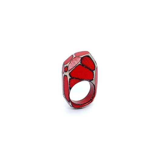 Multifaceted Ring (Regular - red)