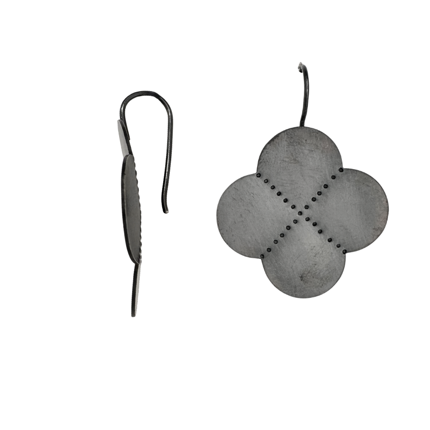Scalloped & Faceted EARRINGS- 4-Quarters FW