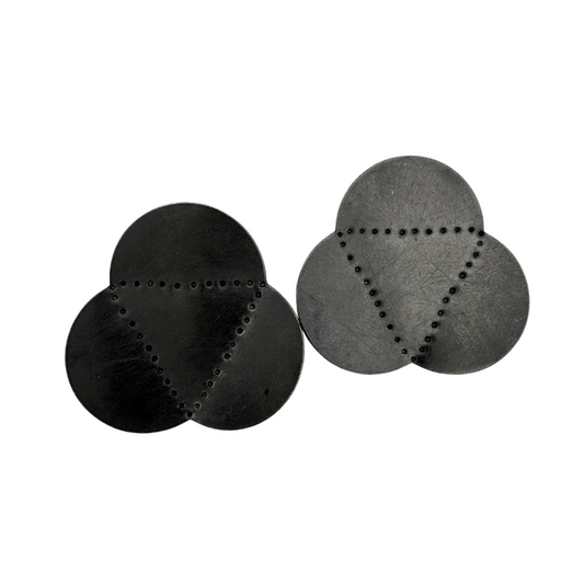 Scalloped & Faceted EARRINGS- Tri Fold Posts