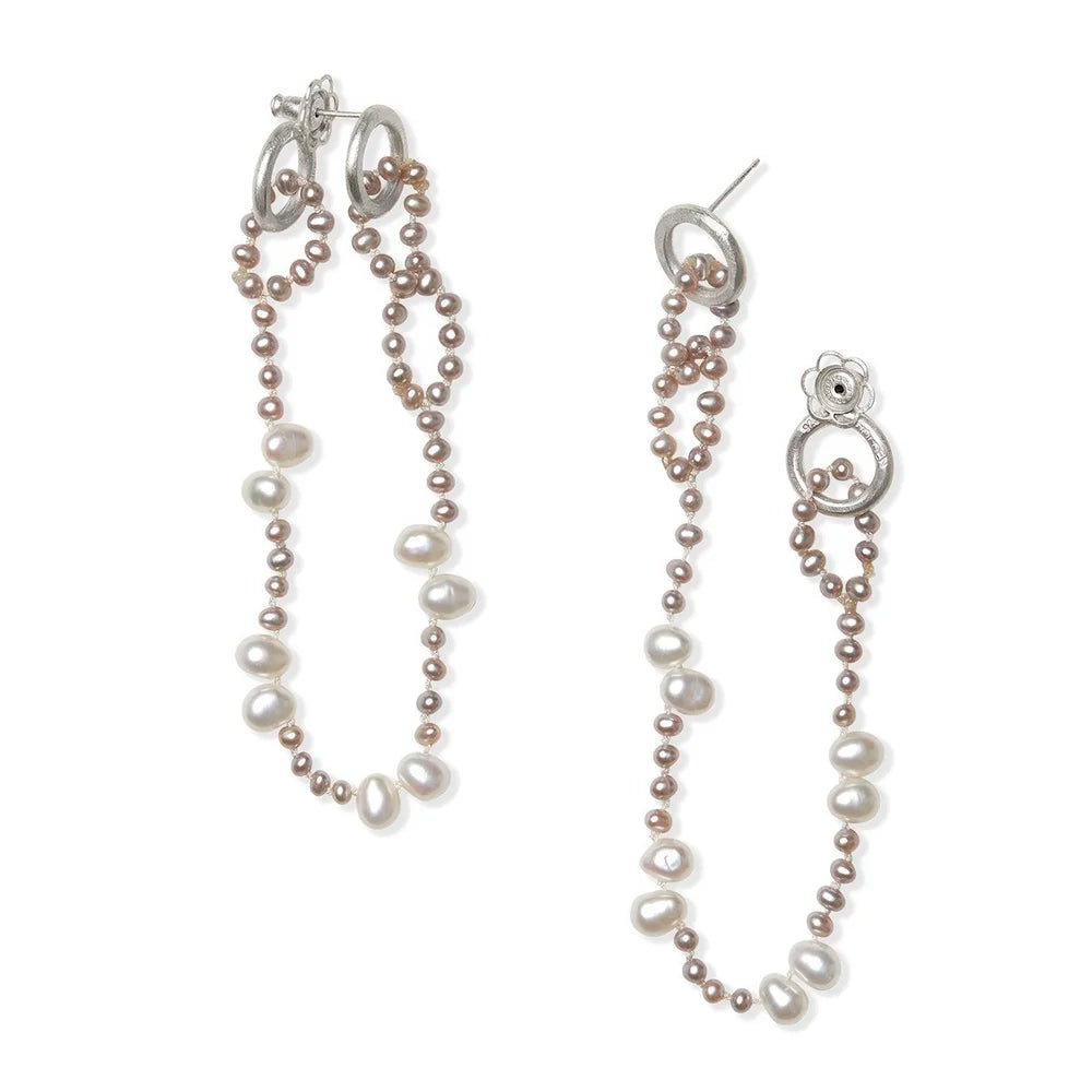 Pearl Dot and Dash Earrings