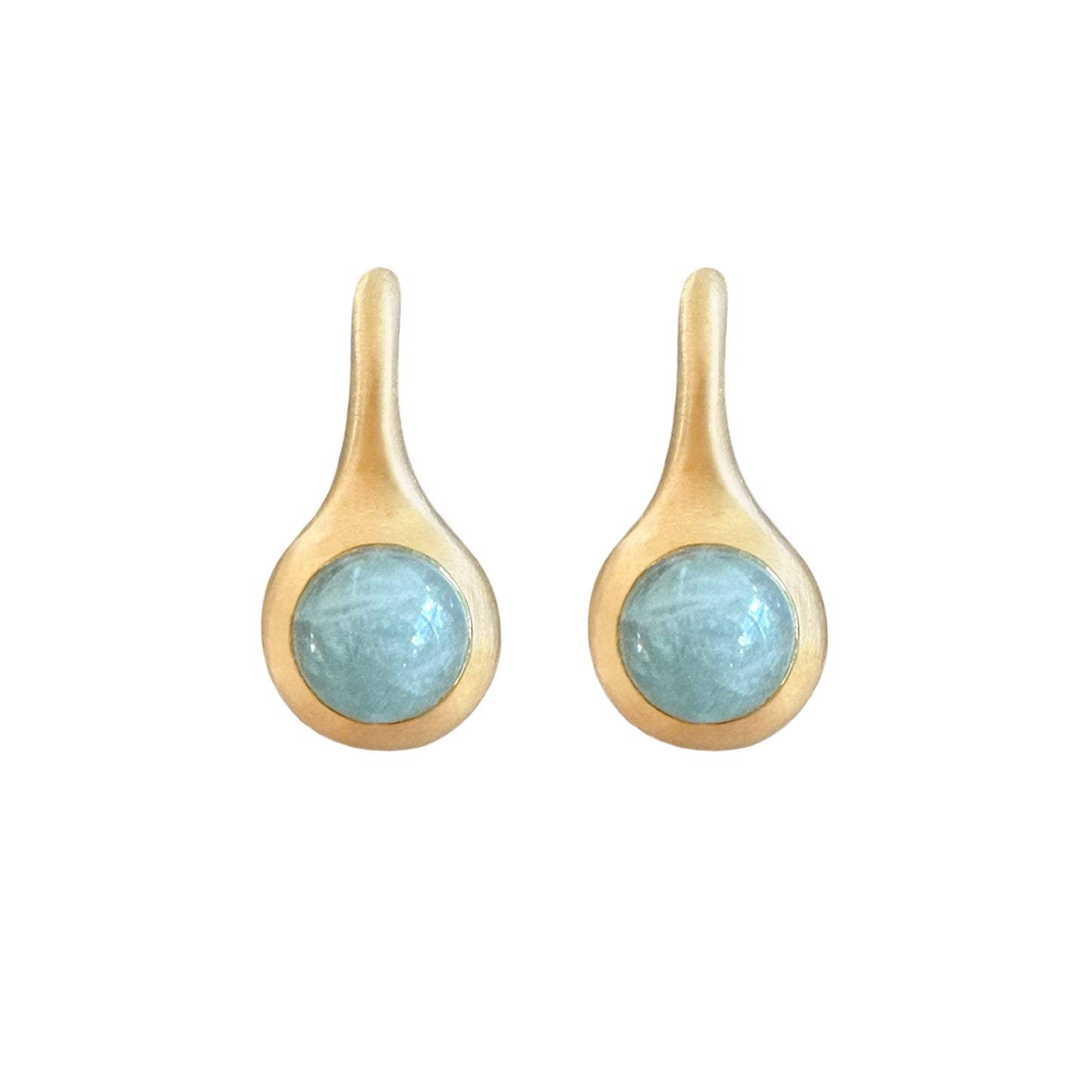 Sun Drops Aquamarine Droplet Earrings