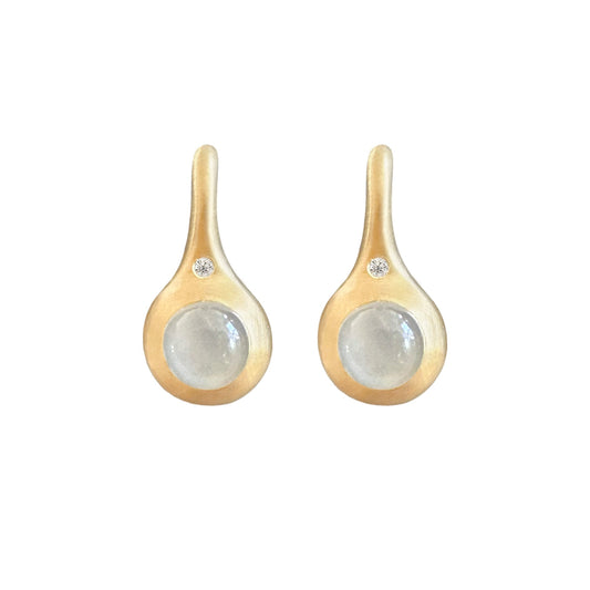 Sun Drops Moonstone Droplet Earrings