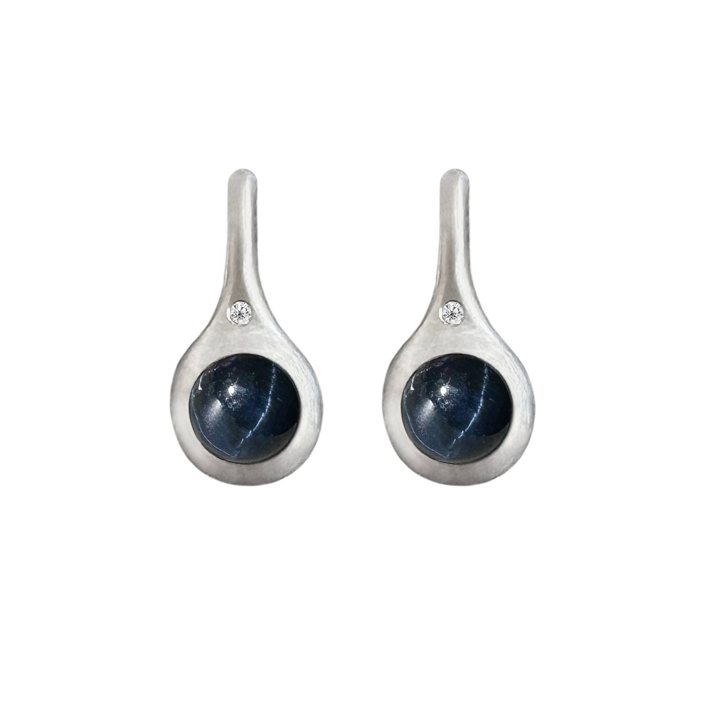 Sun Drops Sapphire Droplet Earrings