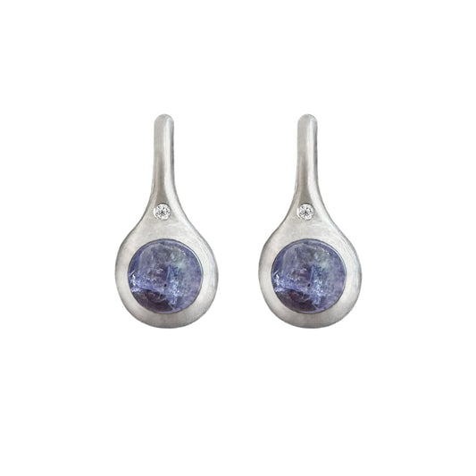 Sun Drops Tanzanite Droplet Earrings