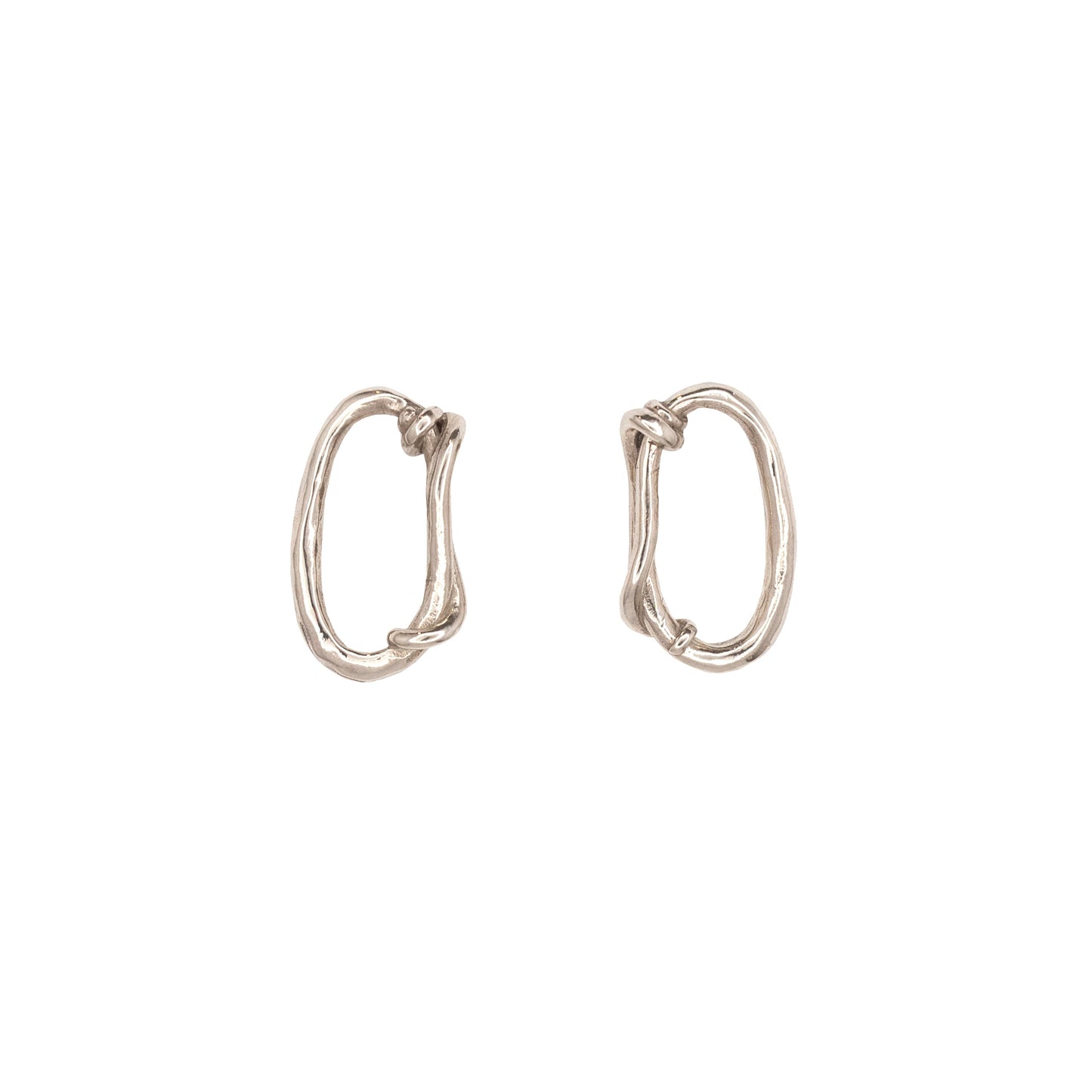 14k Oval Link White or Yellow Gold Posts