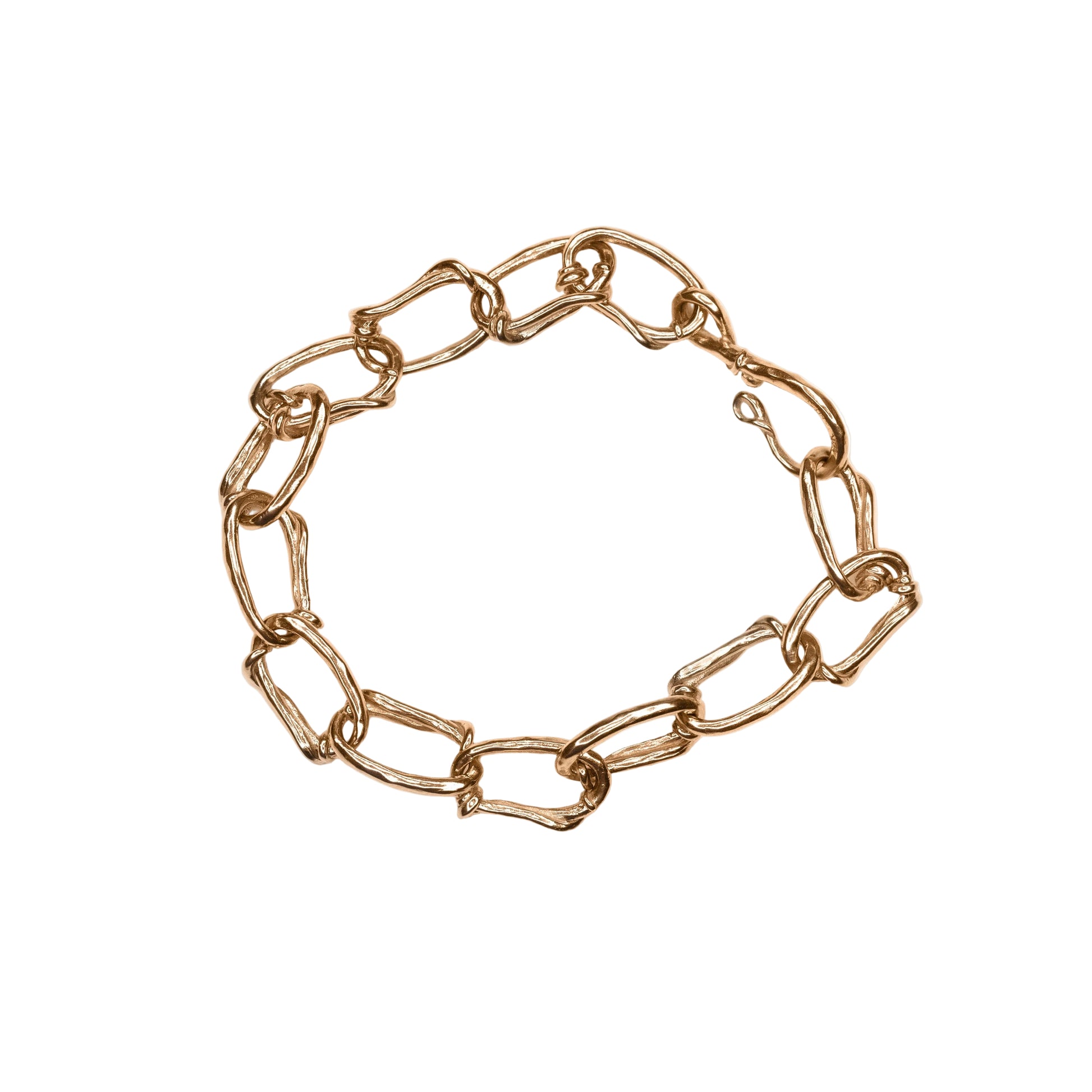 14k Oval Link Chunky Chain Yellow or White Gold Bracelet