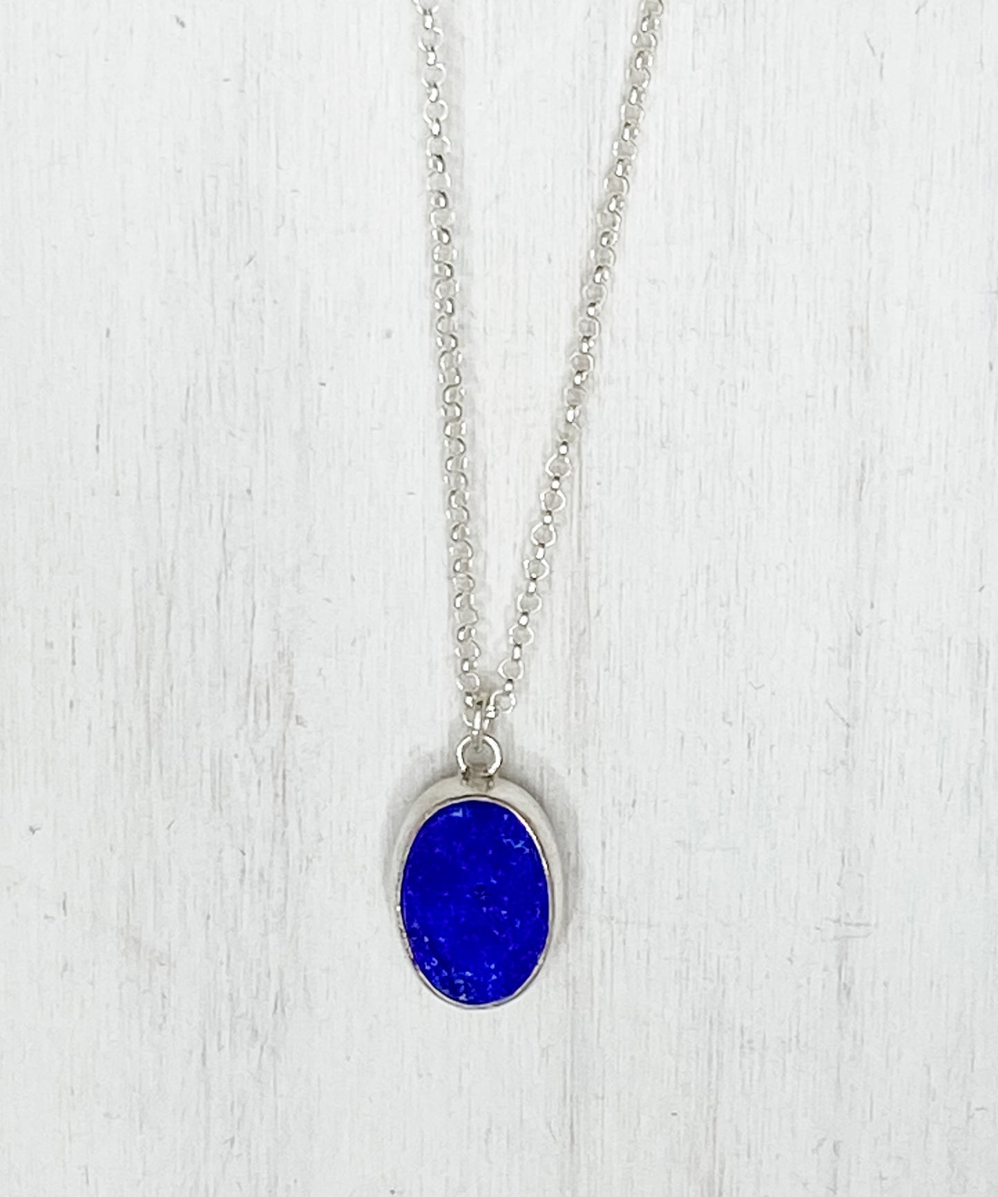 Oval Lapis Pendant Necklace