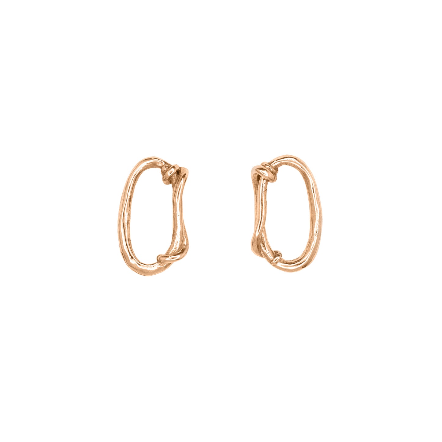 14k Oval Link White or Yellow Gold Posts
